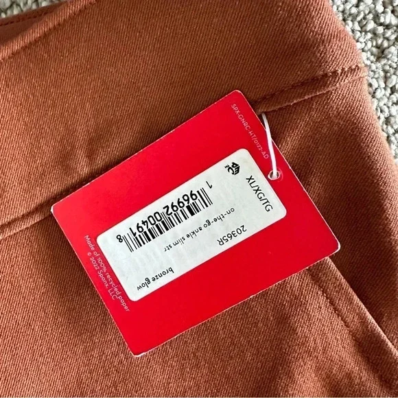 Spanx On The Go Ankle Slim Straight Pant Bronze Glow Size XL #20365R - Picture 2 of 7